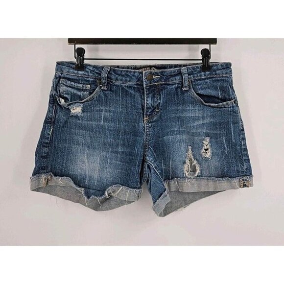ZCO Jeans Premium Cuffed Distressed Stretch Shorts Sz 13 - Picture 1 of 3